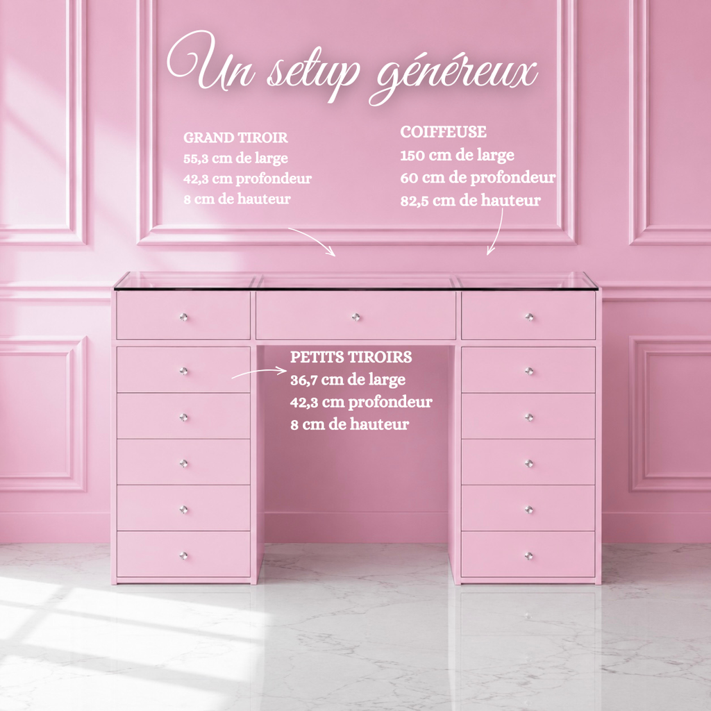 Pink vanity
